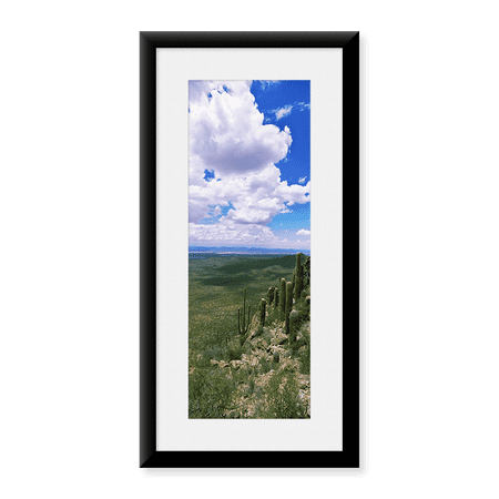 Framed Art Print, Clouds over a landscape by Panoramic Images, 25-7/8" x 9-7/8"