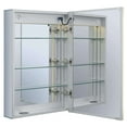 thumbnail image 2 of Bathroom Medicine Cabinet, Aluminum, Recessed/Surface Mount, 20" x 30", 1 Door, Right Hinged, Mirrored w/LED, 2 of 13