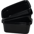 thumbnail image 1 of Rosebloom 14 Quart Large Plastic Wash Basins, Plastic Dishpan Basin, Black, 4 Packs, 1 of 8