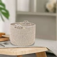 thumbnail image 2 of CanGonggg ‌Round Rope Storage With Handles Decorative Organizer For Home Bedroom & Living Room Sturdy & Stylish Storage Storage Closet Storage Containers Bedroom Storage Containers Cloth Sweater Bags, 2 of 5