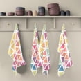 thumbnail image 5 of GZHJMY Colorful Triangle Kitchen Towel, Dish Towels Quick Drying Tea Towels Absorbent Hand Towels for Kitchen Sink Dinner Table 28 x 18 Inches, Set of 4, 5 of 7
