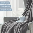 thumbnail image 4 of Soft All-Season Microfleece Bed Blanket – Lightweight Cozy Throw – Twin Size – Grey, 4 of 8