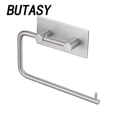 thumbnail image 2 of BUTASY Bathroom Toilet Paper Holder, Self Adhesive Tissue Rack Wall Mounted, No Drilling Rotatable Toilet Roll Holder for Bathroom Kitchen, 2 of 5