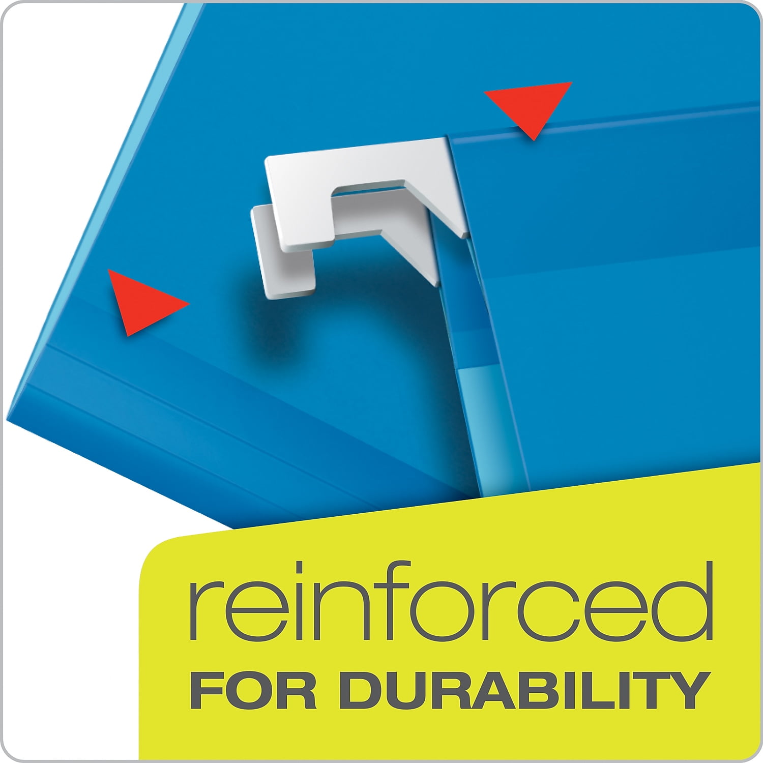 Pendaflex 42621 Colored Reinforced Hanging Folders, 1/3 Tab, Letter, Asst (25/Box)