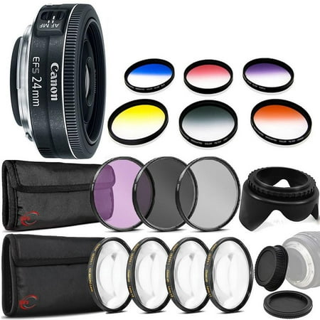 Canon EF-S 24mm f/2.8 STM Wide Angle Lens with Accessory Kit for Canon DSLR