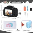 thumbnail image 3 of Sanmadrola Kids Camera Selfie Camera for Kids Christmas Birthday Festival Gifts for Girls Age 3-9 HD Digital Video Cameras for Toddler Portable Toys for 3-8 Year Old Girl with 32GB SD Card, Black, 3 of 10