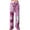 Purple, variant on Qingpeng Comfy Pajama Pants for Women Casual Drawstring Floral Lounge Pants Stretch Wide Leg Bottoms
