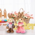 thumbnail image 4 of 2 uds decoración de conejo de paja, decoración de de Pascua, decoración de primavera de conejos, estatua de pareja para fiesta, cocina,, 4 of 6