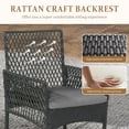 thumbnail image 4 of Junkai 8 Piece Rattan Outdoor Conversation Sets with Cushions and Coffee Table, Gray/Blue, 4 of 7