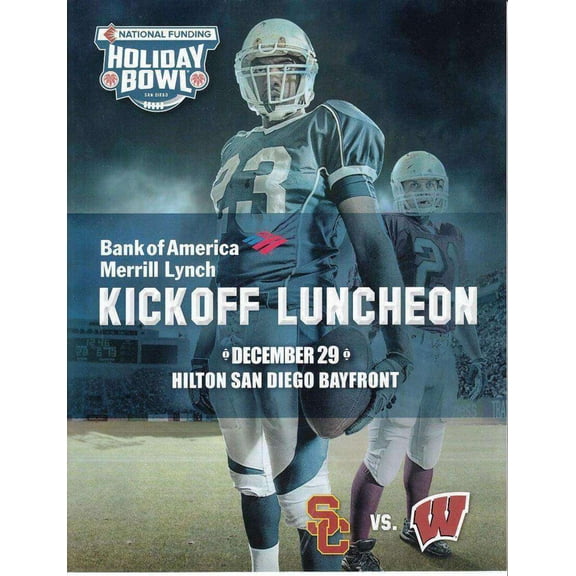 2015 Holiday Bowl Luncheon program ticket Wisconsin vs USC