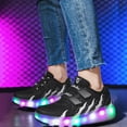 thumbnail image 3 of Yiomxhi Kids Roller Shoes, Boy Girl Sneakers with LED Light Wheels, Become Sport Sneaker for Christmas Birthday Children Gift, Adjustable Roller Skates Suitable for School Outdoor, 3 of 5