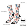 thumbnail image 4 of Balery Cartoon Poodle Dog Pattern Crew Socks Unisex– Soft & Breathable Socks for Men & Women, One-Size Fits Most (US 5-11), Comfortable & Durable for Daily Wear, 4 of 6