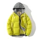 thumbnail image 3 of Abrigo corto de algodón con capucha para hombre, ropa de diseñador, abrigo de algodón grueso y calefactable, chaqueta informal de lujo de moda, novedad de invierno de 2024, 3 of 5
