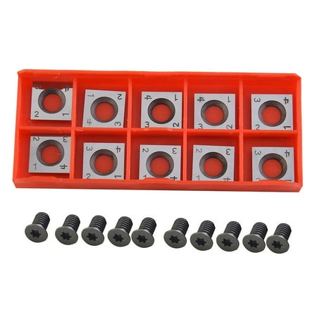 

10Pcs 14*14Mm Carbide Inserts Cutters Square for Woodworking Spiral Planer