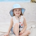 thumbnail image 4 of Lilgiuy Baby Sun Hat Toddler Kids Summer Hat Solid Color Outdoor Children Neck Guard Sun Beach Cap Clearance Sales Fall Clothes for 2022 Spring Winter, 4 of 5