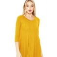 thumbnail image 4 of Moa Collection Women's Basic Round Neck 3/4 Sleeves A-line Casual Maxi Dress, 4 of 4