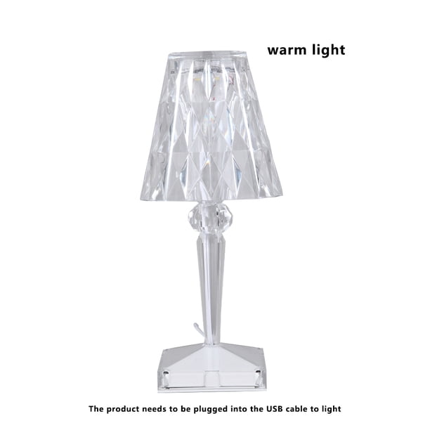 Luz de noche 1W 3000K / 6000K USB Lámpara de mesa Luz de decoración acrílica para fiesta en casa, luz cálida Advancent HA005610-02B