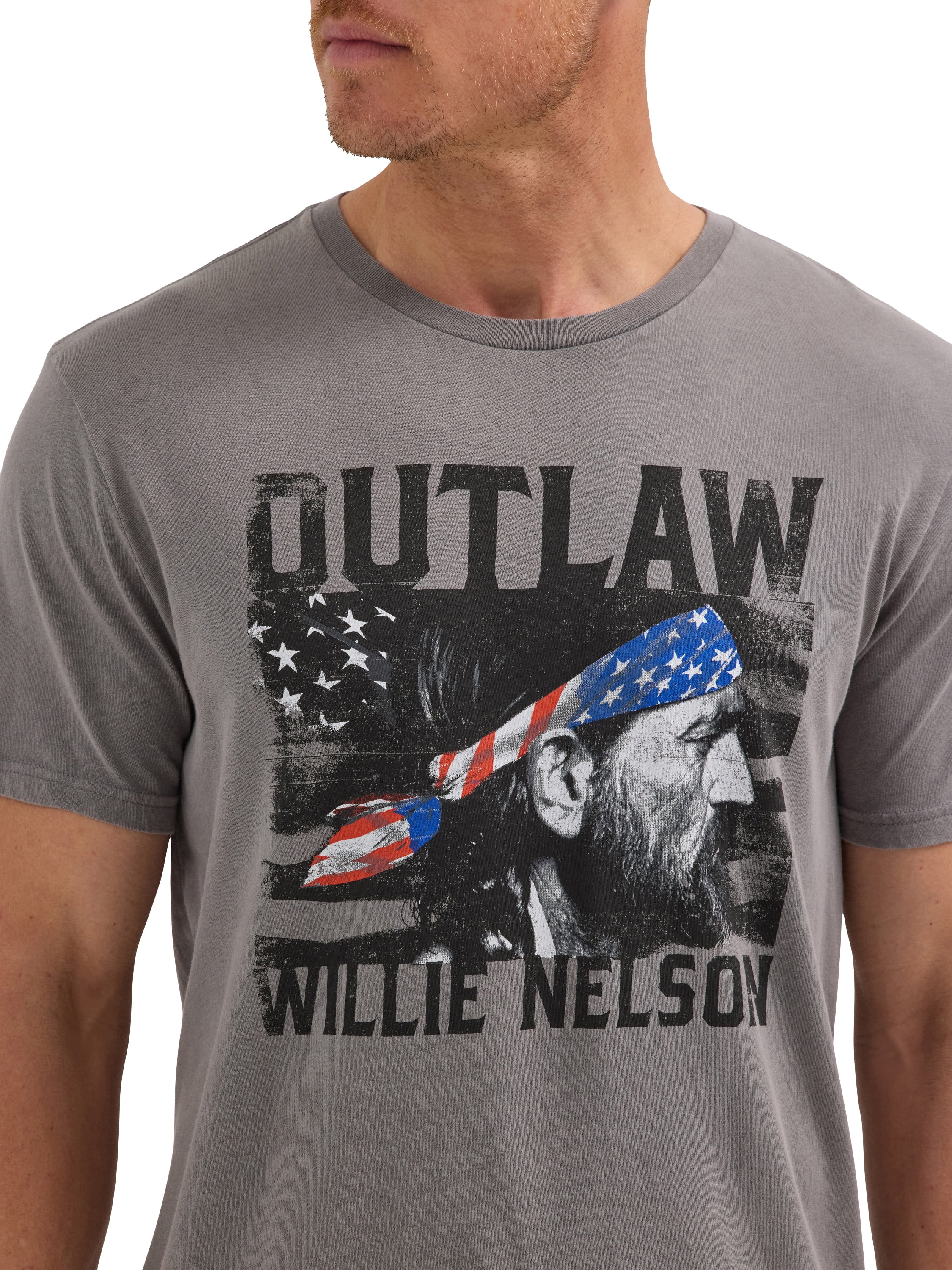 Wrangler® Men's Short Sleeve Willie Nelson Graphic Tee, S-3XL