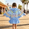 thumbnail image 5 of Grblisyd Girls' Butterfly Swim Cover Up Hooded Terry Zip-Up Bathing Towel Suit Wrap with Pockets for Kids 10-12 Y, 5 of 6