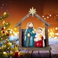thumbnail image 5 of Meggemo Christmas Nativity Manger Resin Figurine - Religious Decor For Home Desktop, Celebrating Christmas Holiday, 5 of 6