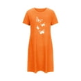 thumbnail image 4 of Wancir Women's Plus Size Sleepshirt Short Sleeve Round Neck with Chest Print for Nightwear, 4 of 6