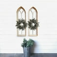 thumbnail image 3 of The Ivory Point Farmhouse Wooden Wall Window Arches Set of 2 -3 Sizes - Rustic Cathedral Wood Windows- Ivory Point, 3 of 14