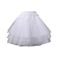 thumbnail image 3 of Yunhgft Hoopless Petticoat Skirt Crinoline Underskirt Flower Girls Petticoat for Cosplay white, 3 of 9