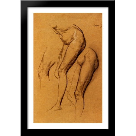 - Nude Studies Of Long Mary, Two Being Studies For Eve Tempted 26x40 Large Black Wood Framed Print Art by George Frederick Watts