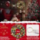 thumbnail image 4 of Corona navideña para puerta de 30 cm, corona navideña con luz, decoración navideña, corona de flores artificiales para colgar, decoración navideña para árbol de Navidad, 4 of 5