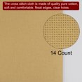 thumbnail image 4 of Unique Bargains 2Pieces 14 Count Cross Stitch Cloth 20 by 28 Inch Embroidery Fabric, Khaki, 4 of 6
