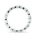 thumbnail image 6 of Full Eternity Stackable Band 2.6mm Tarquise Cubic Zirconia White Tone 925 Sterling Silver, Size 6, 6 of 7