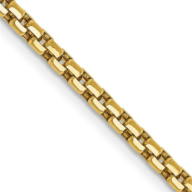 Quality Gold BC142-30 Chaîne Ronde Semi-Solide en Or Jaune 14K 2.45 mm 30 Po.
