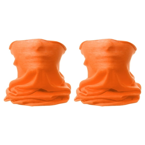Uxcell 2pcs Summer Cooling Neck Gaiter Unisex Sun Protect Face Mask, Orange
