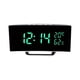 thumbnail image 1 of Cateissary Reloj electrónico de pantalla curva de construcción duradera reloj electrónico de escritorio multifuncional silencioso Electrónica luz verde, 1 of 6