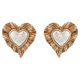 thumbnail image 1 of Pendientes de oro para mujer, 14 pendientes de corazón chapados en oro Hypoa, 1 of 5