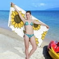 thumbnail image 7 of Bees and Sunflowers Beach Towel 31" x 71", Quick Dry Bath Towel Super Absorbent Lightweight Travel Towel for Beach Yoga Swim Sport Camping Holiday, 7 of 7