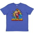 thumbnail image 3 of Inktastic Soccer Girl Superhero Youth T-Shirt, 3 of 5