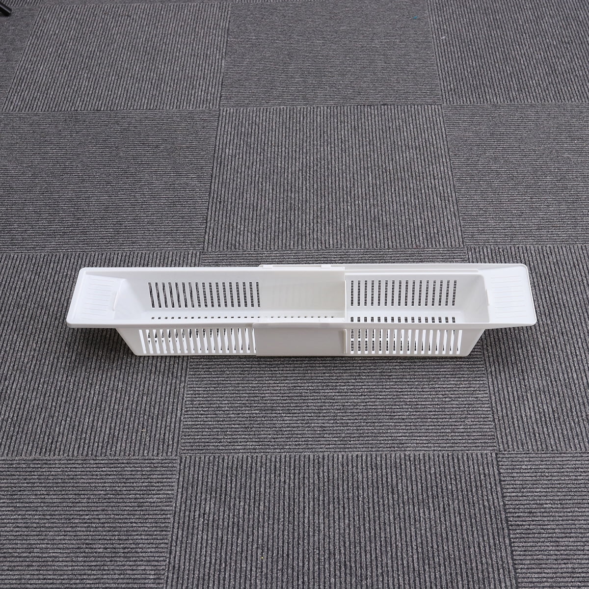 NUOLUX Retractable Bath Tray Plastic Bathtub Basket Shelf Rack Bath Toys Organizer