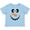 AE-Light Blue, variant on Cute Smiling Snowman Face with Carrot Nose Boys or Girls Baby T-Shirt