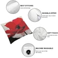 thumbnail image 6 of nygtbtfer  Ink Painting Watercolor Wine Red Poppy Flowers Summer Decorative Throw Pillow Cover Case Home Living Room Bed Sofa CarLinen Square White, 6 of 7