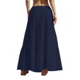 thumbnail image 5 of Staron Jupes Longues pour Femmes Été Bohème Fluides à Volants Jupe Maxi Ligne A Mode Tendance Taille Élastique Plissée Longue Robe de Plage, 5 of 5