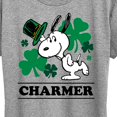 thumbnail image 3 of Peanuts - Snoopy Charmer  - Women's Short Sleeve Graphic T-Shirt, 3 of 6