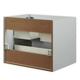 thumbnail image 6 of Wall Mount Sink Vanity Cabinet, Light Grey Gray, Wood, Hotel Bedroom Bathroom, Modern Contemporary HB33626, 6 of 9