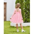 thumbnail image 4 of Arshiner Flower Girl Dress V Back Lace Long Sleeve Tulle Special Occasion Wedding Party Dresses, 4 of 6