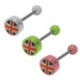 thumbnail image 1 of British Flag Logo Tongue Ring, 1 of 3