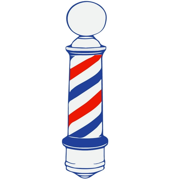 BarberMate® Barber Pole Double Sided Static Cling Decal