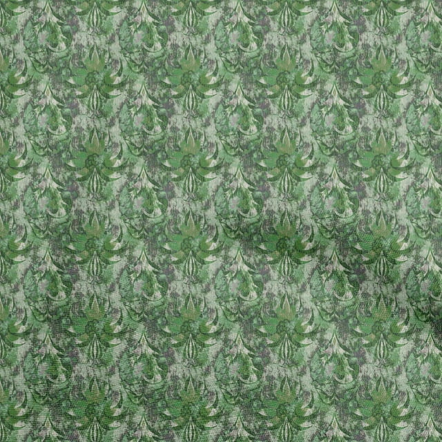 oneOone Cotton Flex Green Fabric Abstracts Sewing Craft Projects Fabric Prints By Yard 40 Inch Wide