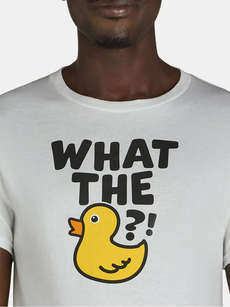Humor Men's and Big Men's What the Duck Graphic Tee with Short