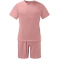 thumbnail image 4 of SDNall Mans Summer Outfits 2 Piece Casual Short Sleeve Tee Shirts and Fit Sport Shorts Set ( Sizes M-XXXL), 4 of 9