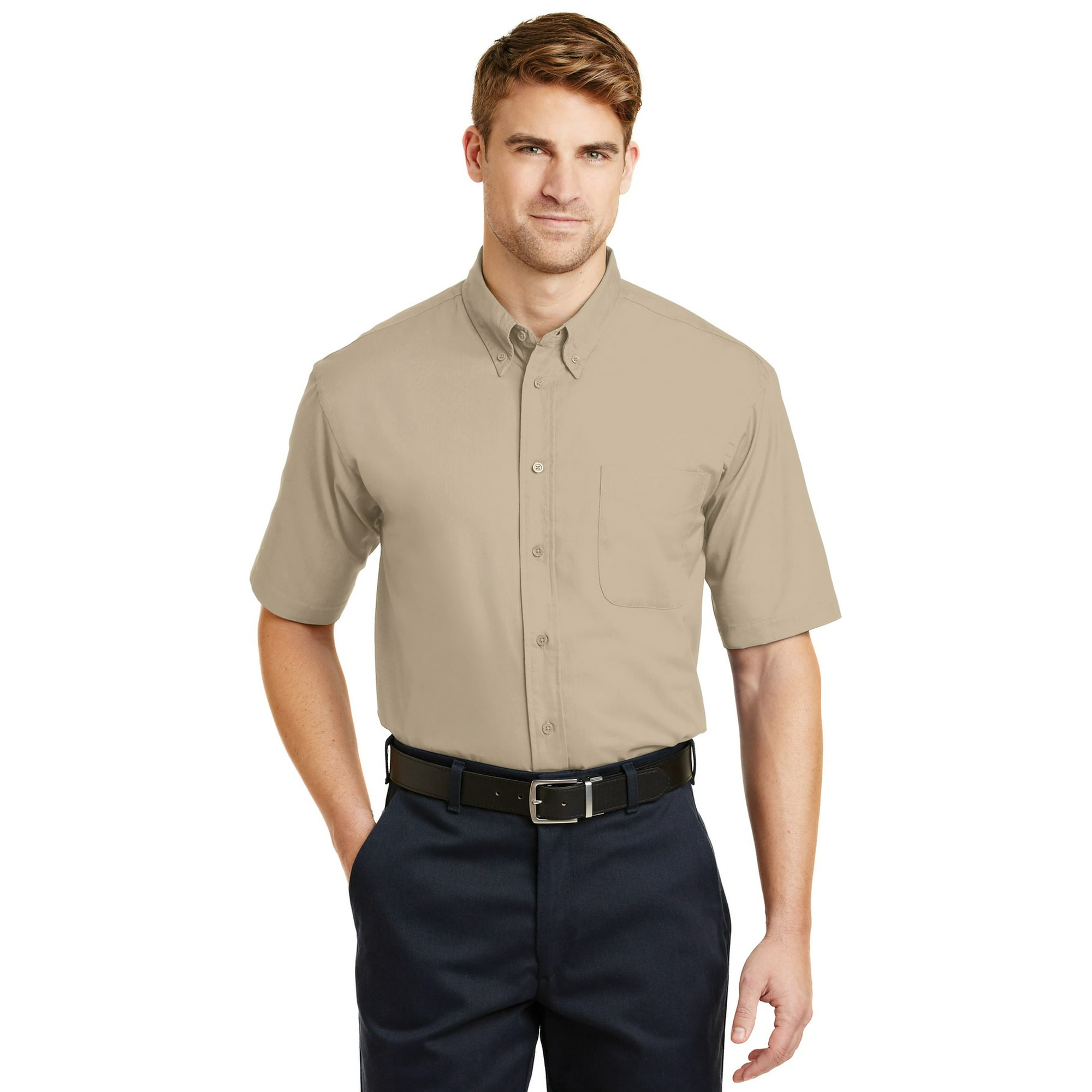Cornerstone ® - Short Sleeve Superpro ™ Twill Shirt. Sp18 Xs Stone